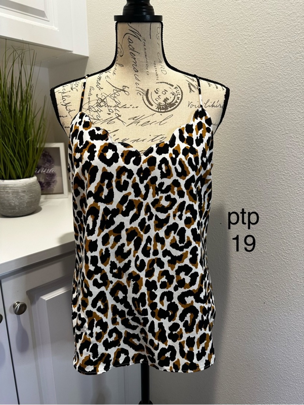 J. Crew Leopard-Print Cami in White, Black & Camel